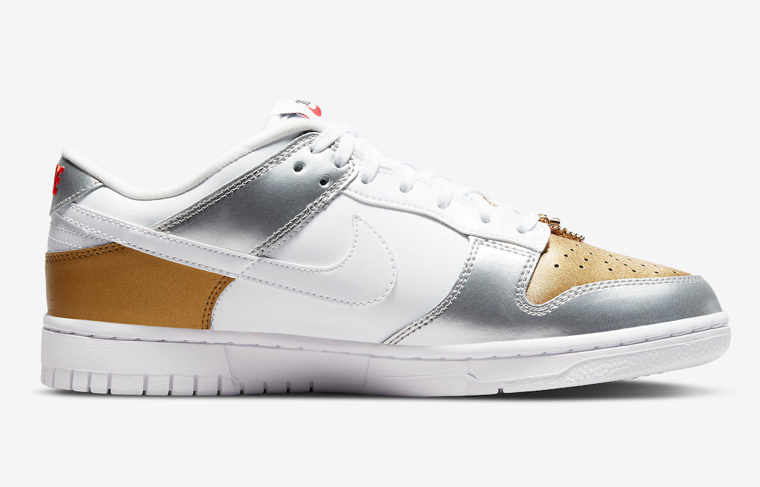 Nike Dunk Low White Gold Silver DH4403-700 Release Date