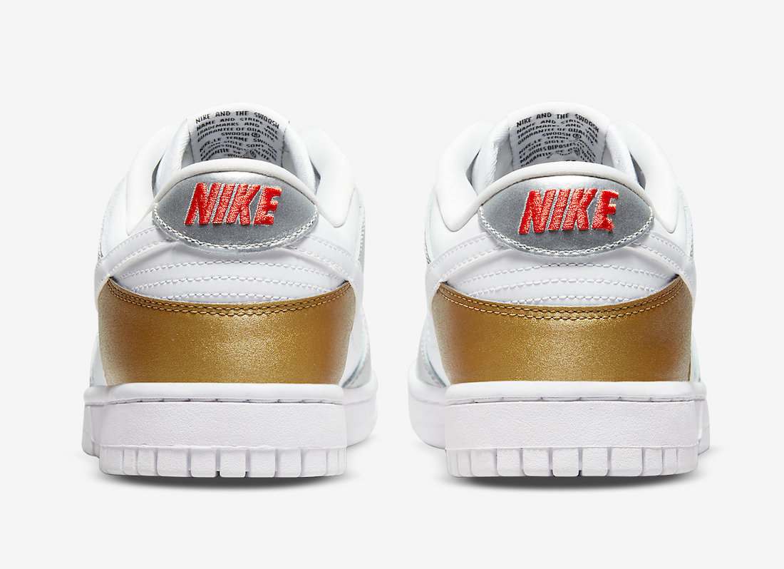 Nike Dunk Low White Gold Silver DH4403-700 Release Date